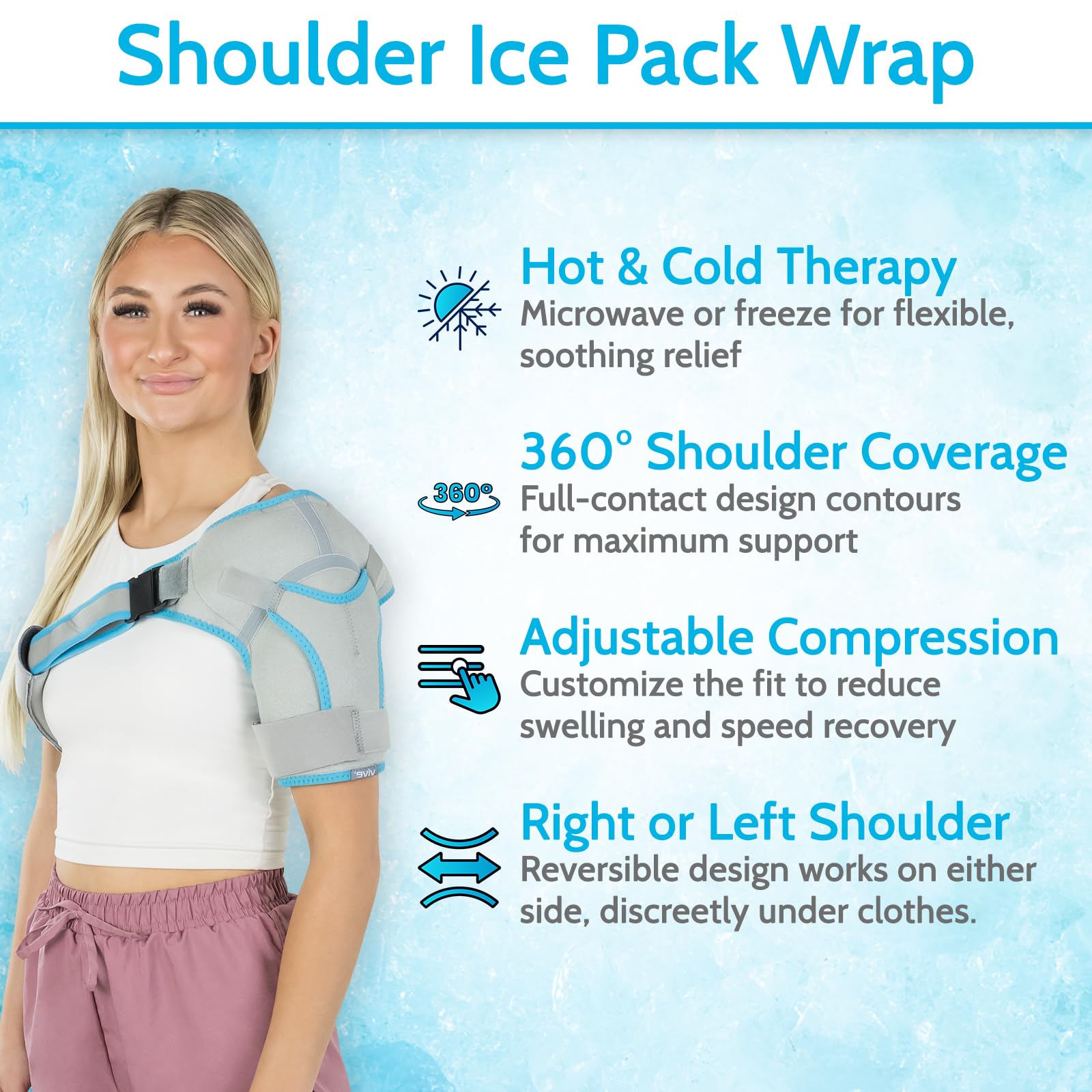 Arctic Flex Shoulder Ice Pack Brace - View 3